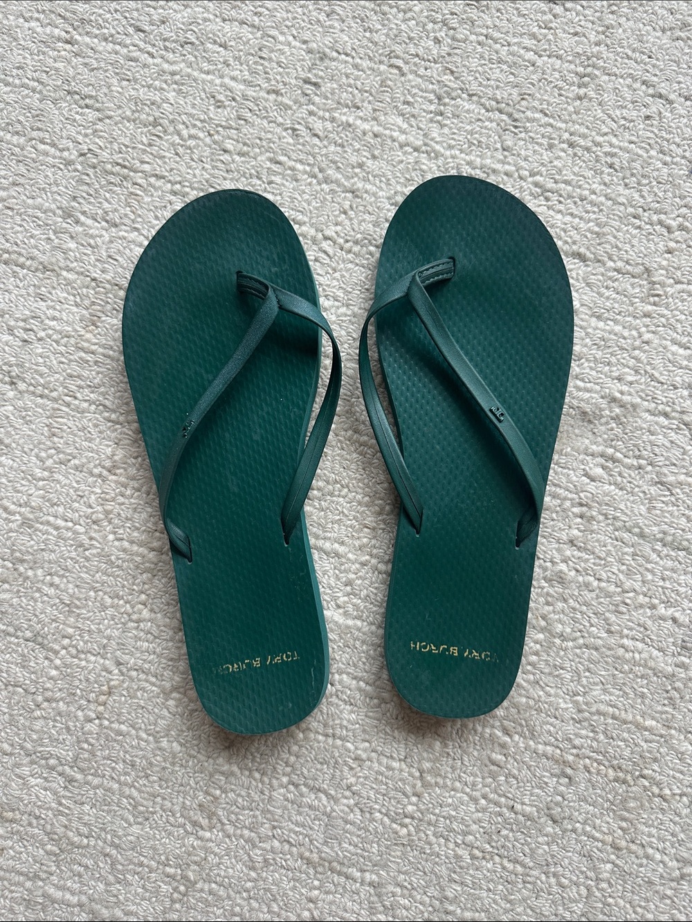 Size 9 Tory Burch Forest Green Flip-Flops